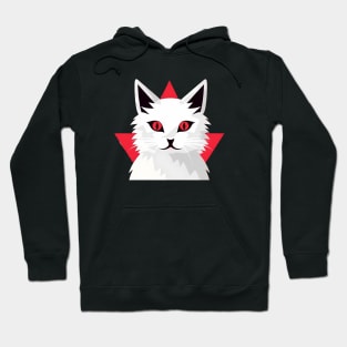 White Cat with Shades, Love Cats Hoodie